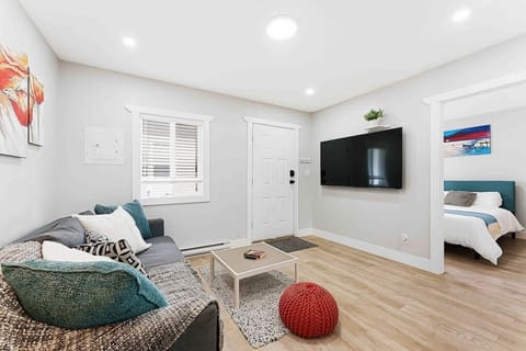 Welcome! Our sleek and modern coach house offers a contemporary retreat with thoughtful design elements and all the amenities you need for a comfortable stay.