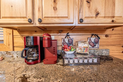 Coffee station with provided coffee