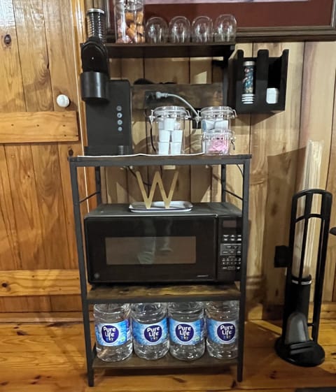 Kureig Coffee Bar and Microwave.  