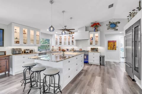 The showpiece of this home is the gorgeous kitchen, lavishly equipped with BlueStar professional appliances; you'll enjoy spoiling yourself!