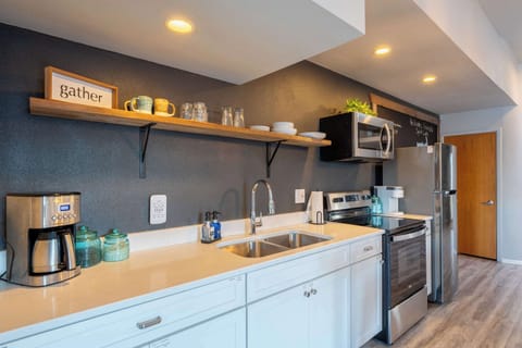 Well-stocked kitchen ready for your meals.