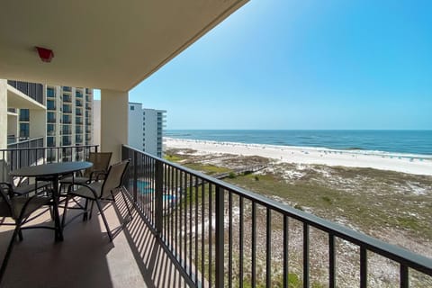 Savor the stunning Gulf-front views from the comfort of your own balcony. Imagine sipping your morning coffee or evening cocktail while overlooking the beach and pool. This is coastal living at its finest.