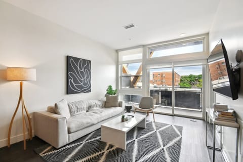 Living Room — Japandi Minimalism vacation rental in Denver.