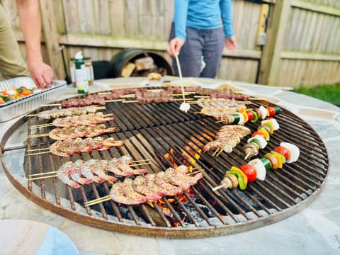 Guests are encouraged to cook over the fire! Grill grate and firewood provided