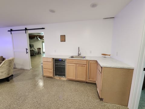 Kitchenette with wine fridge