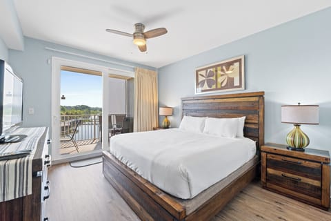 Primary Bedroom with King Size Bed and Balcony