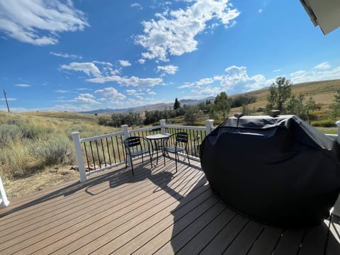 Deck off of the kitchen-Upstairs