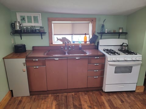 KITCHEN: The kitchen with the sink and stove