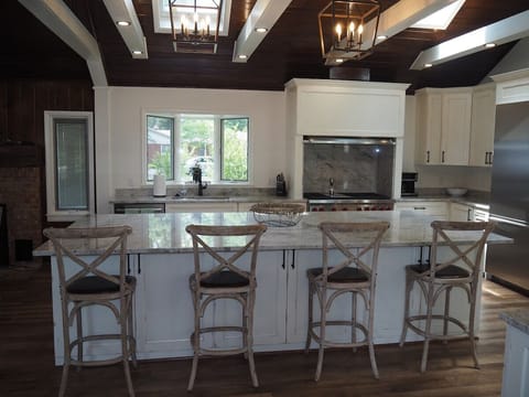 KITCHEN: The huge kitchen island