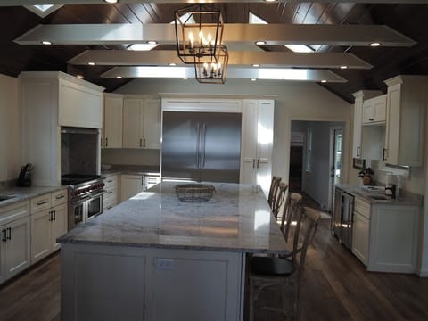KITCHEN: Another overview of the luxury kitchen, with all new high-end appliances, including a wine cooler and a beverage refrigerator.