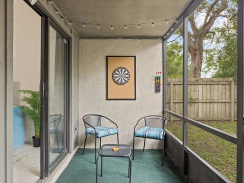 Game patio area.Darts