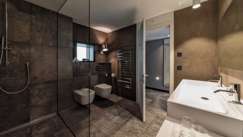 Design Double Room | Bathroom | Hair dryer, bathrobes, slippers