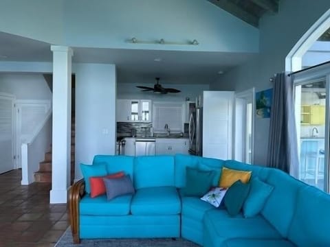 Lounge area with kitchen view