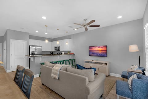 Living room with flat screen TV