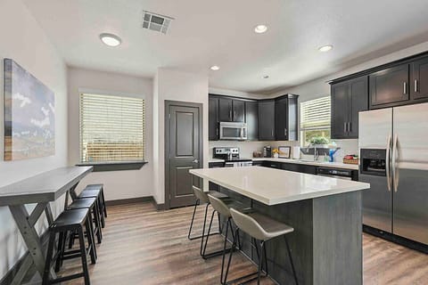 Kitchen and dining with seating for 8