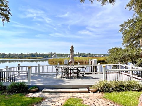 This is the view from the back door of the property.