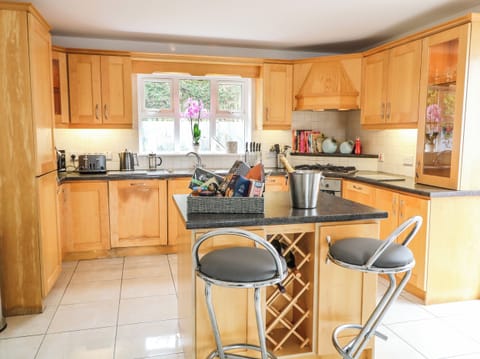 Dishwasher, electric kettle, toaster, cookware/dishes/utensils