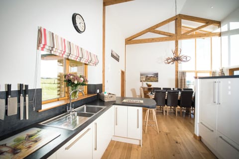 Fridge, dishwasher, electric kettle, toaster