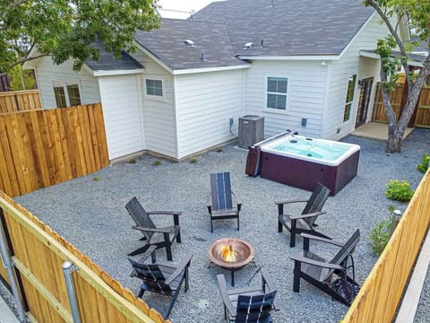 Gather around the fireplace to create memories with loved ones.