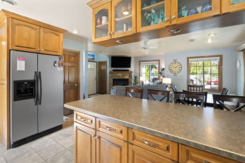 View from the kitchen to the living space