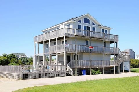 Front exterior of Charisma, a 6-bedroom beach house in Rodanthe,Outer Banks NC