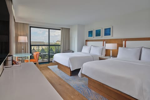 Deluxe Room, 2 Queen Beds, Resort View (Balcony) | Premium bedding, down comforters, pillowtop beds, in-room safe