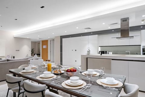 Dining Area: Entertain in style with a sleek table and modern flair, perfect for memorable meals!