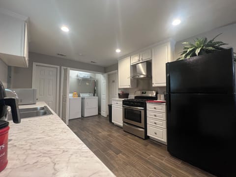Spaceous kitchen area for cooking, baking, and more. 