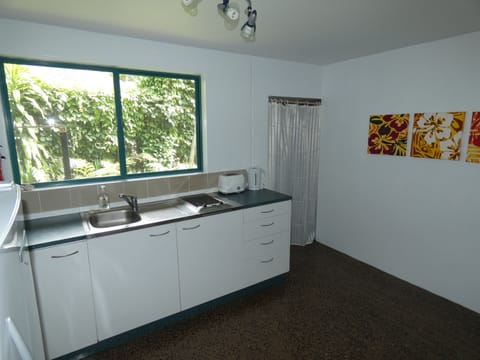 Apartment | Private kitchen | Full-size fridge, microwave, stovetop, electric kettle