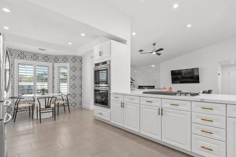 Large open kitchen with breakfast nook 