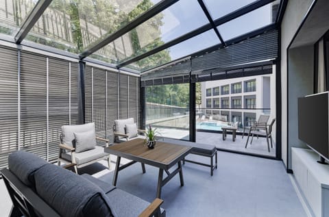 Family Suite, Balcony, Garden View | Premium bedding, in-room safe, soundproofing, iron/ironing board