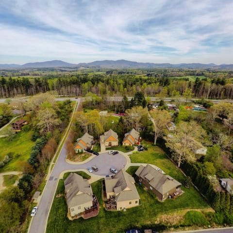 Aerial View of the quiet neighborhood 