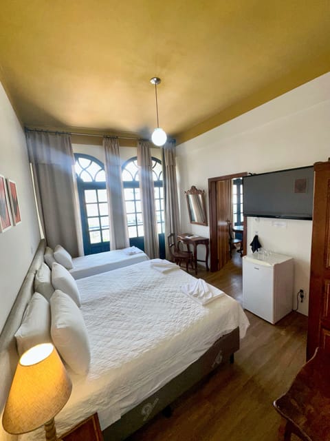 Minibar, desk, laptop workspace, blackout drapes