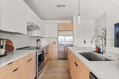 Fully stocked kitchen, with tea, coffee, sugars etc