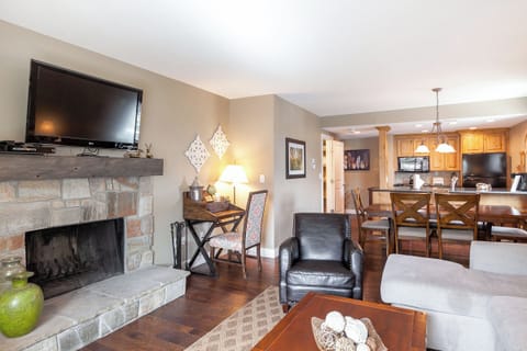 Living Room with Sleeper Sofa and Fireplace
