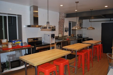 Shared fridge, microwave, cookware/dishes/utensils