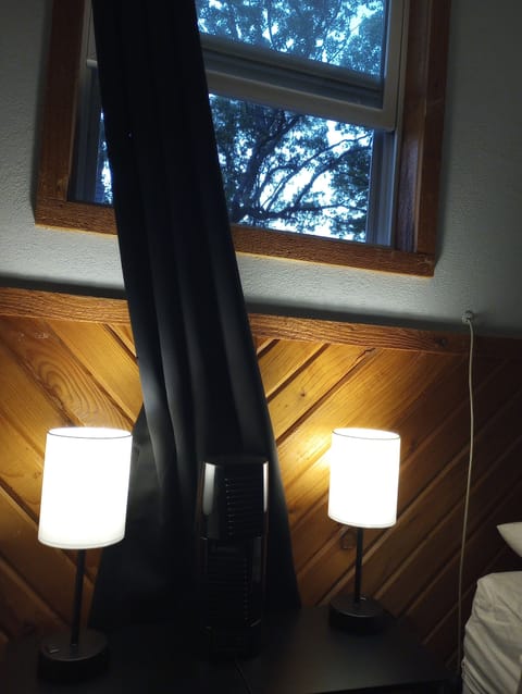 Upstairs Twin beds Bedroom early evening woods privacy view