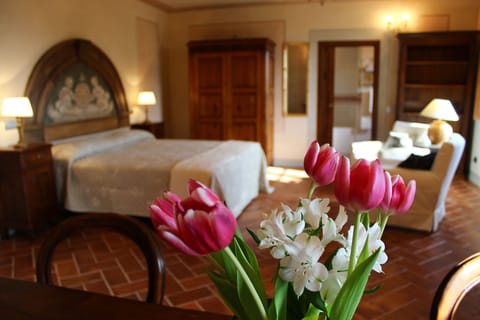 Deluxe Suite | Living area | 38-inch LED TV with digital channels, TV