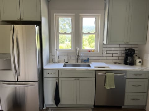 View of pasture & mountains