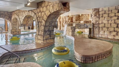 Indoor pool, outdoor pool, open 8:00 AM to 8:00 PM, pool umbrellas