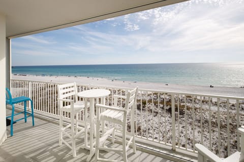 View from the balcony - This view is unbelievable! Picture yourself sitting in one of these comfortable chairs watching the marine wild life go by  while sipping your morning beverage!