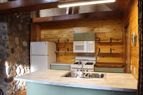 Kitchen with space at island for dining