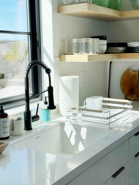 With beautiful views out the kitchen windows, doing dishes no longer seems like a chore.