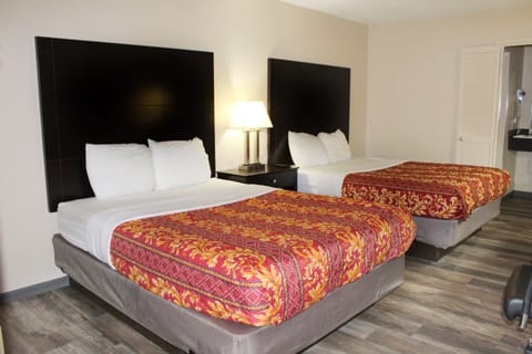 Room, 2 Double Beds | Desk, soundproofing, free WiFi, bed sheets