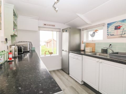 Fridge, dishwasher, electric kettle, toaster