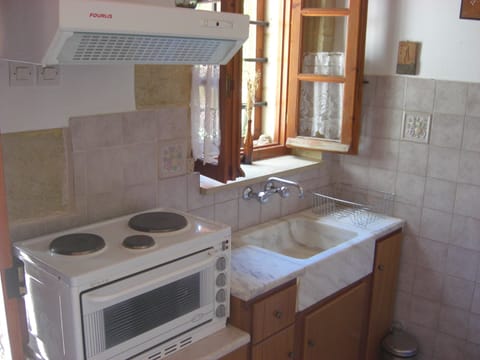 Apartment, 1 Bedroom, Ground Floor (Eleni) | Private kitchen | Fridge, stovetop, coffee/tea maker, electric kettle