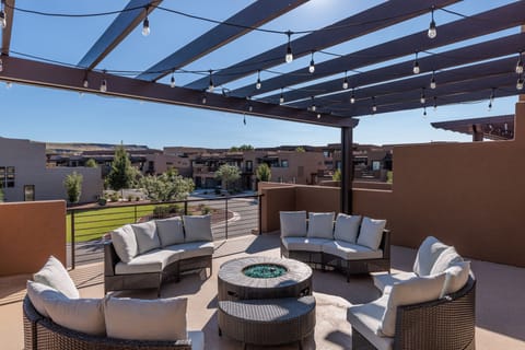 Balcony Patio Seating and Firepit