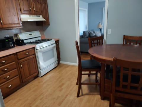 View of kitchen and dinning table
