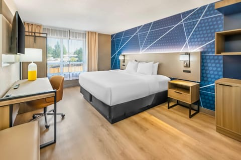 Desk, blackout drapes, iron/ironing board, free cribs/infant beds