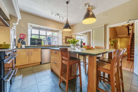 Kitchen a great space for a party.